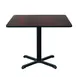 Hubert 32Q-061 CenPro Table Set, 36" x 36" Table, 29" Height, Black/Cherry Finish, 4 Ladder-Back Chairs 1 image