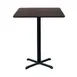 Hubert 32Q-065 CenPro Bar Height Square Table Set with 4 Red Chairs, 36x36 Table Top, Black/Cherry Finish 1 image