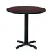 Hubert 32Q-084 CenPro Table Set, 29"H, 30" Round Table Top, 4 Black Ladder-Back Chairs 1 image