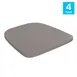 Flash Furniture 4-JJ-SEA-PL01-GY-GG Outdoor Perry Chair Set of 4, Gray Seat, Black Metal Frame Indoor/Outdoor 1 image