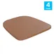 Flash Furniture 4-JJ-SEA-PL01-TEAK-GG Perry Chair, Teak Seat, Black Frame, Bamboo, Steamer, 4-Set Indoor/Out 1 image