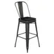 Flash Furniture CH-31320-30GB-BK-PL2B-GG Kai Black Bar Stool, 500 lb, Metal Back, Polypropylene Seat 1 image