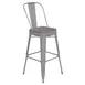 Flash Furniture CH-31320-30GB-SIL-PL2G-GG Kai Bar Stool, 500 lb, Silver, Galvanized Steel, Polypropylene Seat 1 image