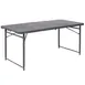 Flash Furniture DAD-LF-122Z-DG-GG Folding Table, 23-1/2" x 48-1/4" x 21-1/2"-29-1/2", Dark Gray Plastic Top, Adjustable Height, 220 lbs, Rectangular, Folds In Half 1 image