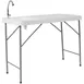 Flash Furniture DAD-PYZ-116-GG Folding Table, 23"W x 45"L x 34"H, Granite White Plastic Top, 220 lbs, Rectangular, Indoor/Outdoor Use 1 image
