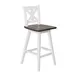 Flash Furniture ES-G1-29-WH-GG Gwendolyn Modern Farmhouse Swivel Bar Stool, 300 lb. capacity, solid wood, antique white wash finish 1 image