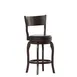 Flash Furniture ES-NT2-24-ESP-GG Nichola Swivel Counter Height Pub Barstool, Open Back, Padded LeatherSoft, 225 lb, Espresso/Black 1 image