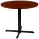 Flash Furniture GC-M-BLK-15-CHR-GG Round Table, 36" Dia., Base, 30", Laminate Top, Black, Glides 1 image
