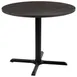 Flash Furniture GC-M-BLK-15-GRY-GG Round 36" Table, Bamboo Legs, Four‑Point X‑Base, Laminate Top, Gray, 30" 1 image