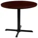 Flash Furniture GC-M-BLK-15-MHG-GG Round Table, 36" Diameter, Laminate Top, Four-Point X-Base, Glides 1 image