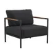 Flash Furniture GM-201027-1S-CH-GG Lounge Chair, Charcoal Seat/Back Cushions, Frame, Teak Arms, 300 lbs 1 image