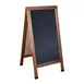 Flash Furniture HGWA-CB-4824-TORCH-GG Chalkboard Sign 48" x 24" Double Wood Black Torched Brown 1 image