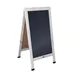 Flash Furniture HGWA-CB-4824-WHWSH-GG Chalkboard Sign Set, 48" x 24", Double Black, Pine, White Wash 1 image