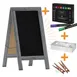 Flash Furniture HGWA-GDI-CRE8-742315-GG Chalkboard Sign Set 40"x20" 2‑Sided Pine Black - Set 1 image