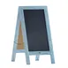 Flash Furniture HGWA-GDIS-CRE8-542315-GG Chalkboard Sign 40"x20" Wood Frame Blue Black Porcelain 1 image
