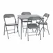Flash Furniture JB-1-GY-GG Madison Folding Card Table & Chair Set, 33x33, Gray, 130 lb Table Capacity, 300 lb Chair Capacity 1 image