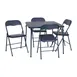 Flash Furniture JB-1-NV-GG Table & Chair Set, 33-1/2" Table, 4 Navy Chairs, 130 lb, 300 lb Chairs, Vinyl Legs 1 image