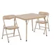 Flash Furniture JB-10-CARD-TN-GG Mindy Kid's 24" Square Folding Table & 4 Chair Set, Tan 1 image