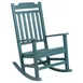 Flash Furniture JJ-C14703-TL-GG Rocking Chair, 225 lbs, Polystyrene Faux Wood, Teal Finish, Plastic Frame 1 image