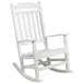 Flash Furniture JJ-C14703-WH-GG Outdoor Rocking Chair, 225 lbs, White Polystyrene Faux Wood, Plastic Frame 1 image