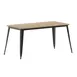 Flash Furniture JJ-T146120-BRBK-GG Table, 60"W x 30"D x 30"H, 500 lbs, Brown/Black Top, Frame, Umbrella Hole 1 image