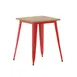 Flash Furniture JJ-T14619-60-BRRD-GG - Table, 23.5"W x 23.5"D x 30"H, 200 lbs, Brown/Red Resin Top, Frame 1 image