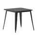 Flash Furniture JJ-T14619-80-BKBK-GG Table, 31.5" W x 31.5" D x 30" H, 300 lbs, Black, Steel Frame Glides 1 image
