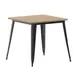 Flash Furniture JJ-T14619-80-BRBK-GG Table, 31.5" W x 31.5" D x 30" H, 300 lbs, Brown/Black Top, Frame, Glides 1 image
