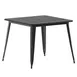 Flash Furniture JJ-T14619-90-BKBK-GG 36" x 36" Table, 30" H, 300 lbs, Black Resin Top, Frame, Umbrella Hole 1 image