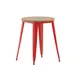 Flash Furniture JJ-T14623-60-BRRD-GG 23-3/4" Dia x 30" H Table, Brown/Red, 200 lbs, Resin Top, Frame, Glides 1 image