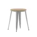 Flash Furniture JJ-T14623-60-BRSL-GG 23-3/4" Dia x 30" H Table, Brown Silver, 200 lbs, Resin Top, Steel Frame 1 image