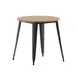 Flash Furniture JJ-T14623-80-BRBK-GG - Declan 30" Dia x 30" H Table, 200 lbs, Poly Resin Top, Frame, Brown/Blk 1 image