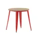 Flash Furniture JJ-T14623-80-BRRD-GG Declan 30" Rd Table, 200 lbs, Poly Resin Top Steel Frame Glide Brown/Red 1 image