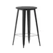 Flash Furniture JJ-T14623H-60-BKBK-GG Bar Round Table 23-3/4" Dia x 42" H 200 lbs Black Resin Top Steel Frame 1 image