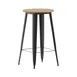 Flash Furniture JJ-T14623H-60-BRBK-GG Round Table, 23-3/4" Dia x 42" H, 200 lbs, Resin Top, Frame,Brown/Black 1 image