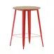 Flash Furniture JJ-T14623H-76-BRRD-GG Declan Height 30" Dia x 42" H Table 200 lbs Brown/Red Resin Frame Glides 1 image
