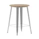 Flash Furniture JJ-T14623H-76-BRSL-GG Table, 30" Dia. x 42" H, 200 lbs, Top, Steel Frame, Brown Silver, Glides 1 image