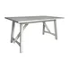 Flash Furniture KER-T-851-WHT-60-GG Everly Dining Table, 60" Seats 6, Wood, Antique White, Bamboo, Steamer 1 image
