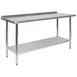 Flash Furniture NH-WT-2460BSP-GG 60" Open Base Work Table with Undershelf, 1-1/2" Backsplash 1 image