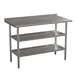 Flash Furniture NH-WT-GU-2448BSP-GG 48" Open Base Work Table with Undershelf, 1-1/2" Backsplash 1 image