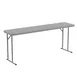 Flash Furniture RB-1872-GY-GG Training Folding Table, 72"W x 18"D x 29"H, Gray Plastic Laminated Top, 220 lbs Capacity 1 image
