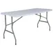 Flash Furniture RB-3060FH-RES-GG Folding Table, Bi-Fold, 59x27 Inches, 400 lb, Granite White Plastic Top, Metal Frame 1 image