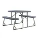 Flash Furniture RB-EBB-2432FD2-GY-GG - Easy-Fold Kids Picnic Table & Bench, Gray Plastic, Seats 4, Commercial 1 image