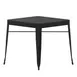 Flash Furniture SB-T11T-BK-GG Outdoor Table, 31.5" Square, Black Poly Resin Top, E‑Coated Steel Frame, 200 lbs 1 image