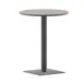 Flash Furniture SB-TB106-GRY-GG Outdoor Round Table, 24" Dia, 29" H, Faux Teak Slat Top, Steel Frame, Gray 1 image