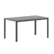 Flash Furniture SB-TB269-GRY-GG - Patio Table 55" x 31" Rect, Faux Teak Slats, Frame, Gray, 28" H, 30-35" D 1 image
