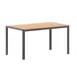 Flash Furniture SB-TB269-NAT-GG Outdoor Dining Table, 55" x 31", Faux Teak Slats, Steel Frame, Natural, 28" H 1 image