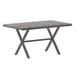 Flash Furniture SB-TB288-GRY-GG Outdoor Dining Table, 59" x 35-1/2" Gray, Faux Teak Slats, Steel Base, 30" H 1 image