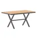 Flash Furniture SB-TB288-NAT-GG X-Frame Dining Table, 59" x 35-1/2" 30" H, Faux Teak Slats, Natural Finish 1 image