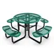 Flash Furniture SLF-EMR-46-GN-GG Creekside Outdoor Round Picnic Table, 46" Dia., Green Metal Mesh, Steel Frame 1 image